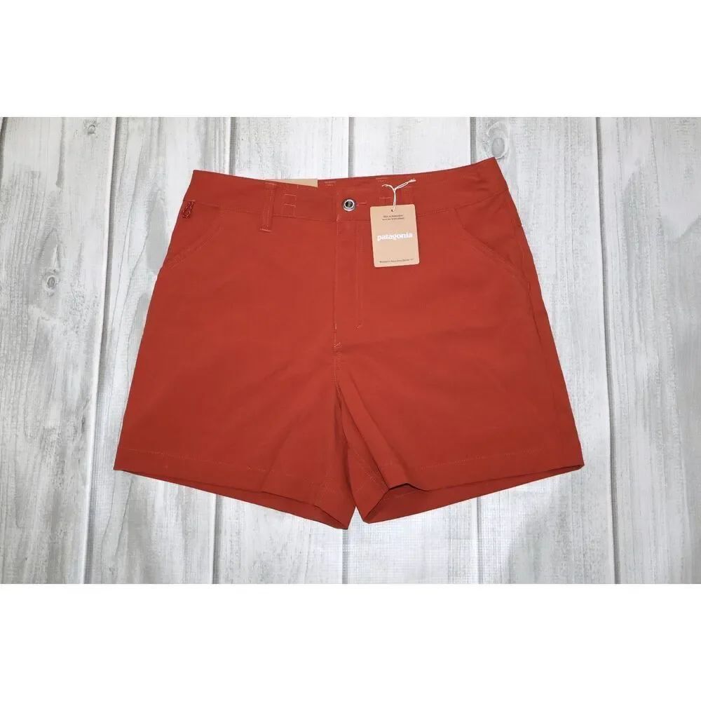 NEW Patagonia Women's Quandary Hiking River Shorts Size 8 Mangrove Red 5"
